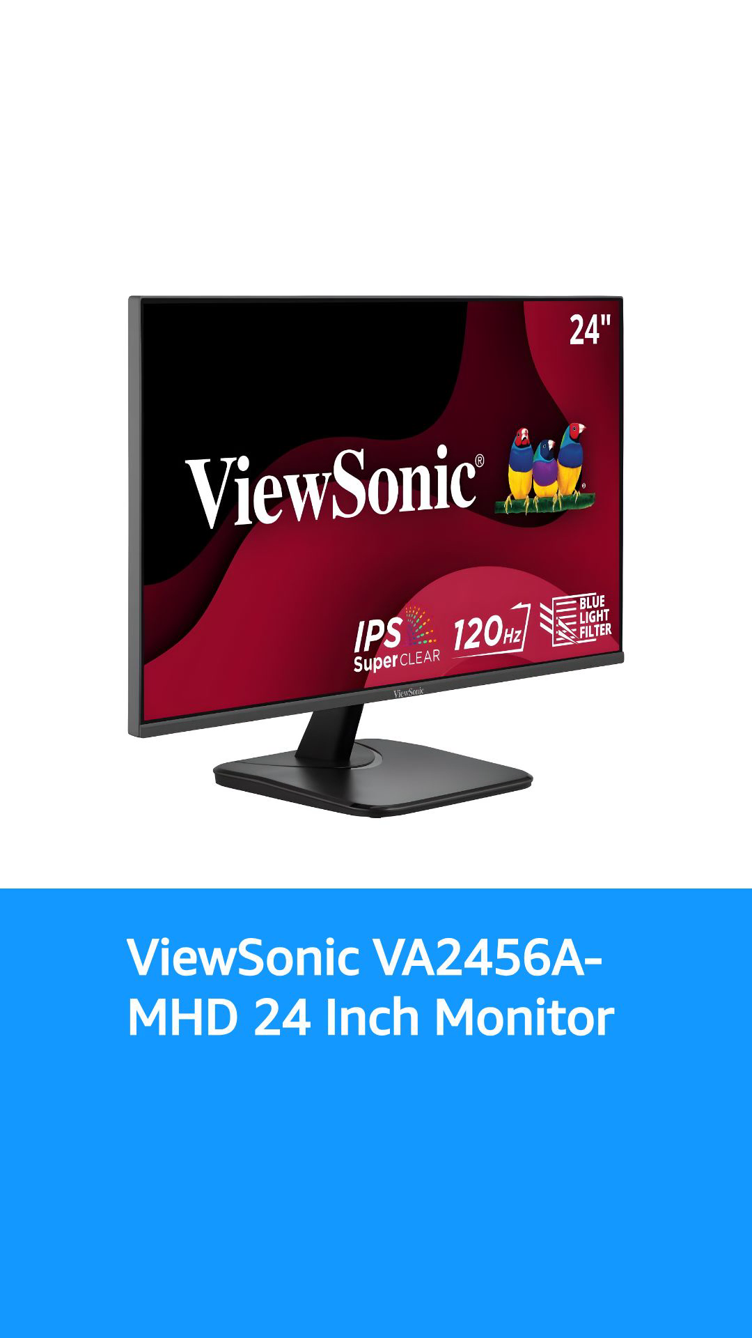 ViewSonic VA2456A-MHD 24 Inch IPS 1080p Monitor with 120Hz, Eye